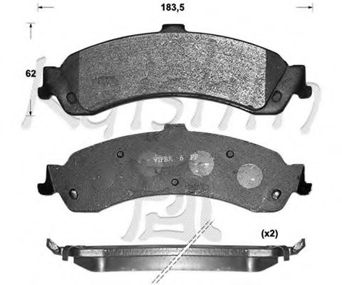 KAISHIN D10072 Brake Pad Set, disc brake